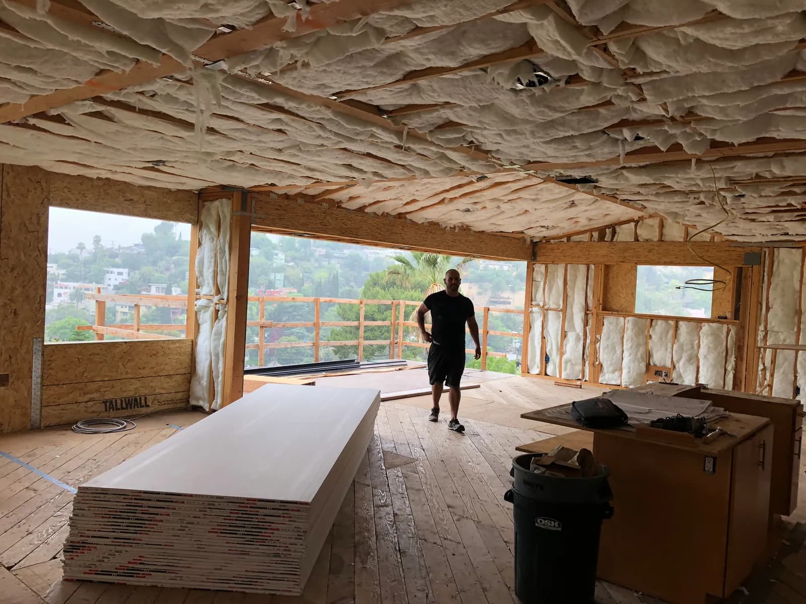 The room insulated, before board